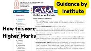 Suggestions by CMA INSTITUTE to improve students performance  CMA Institutes advice to students [upl. by Acinyt]