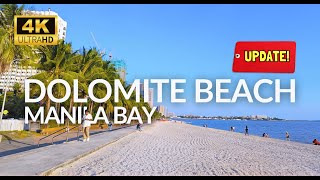 Dolomite Beach Manila Bay UPDATE Beautiful WHITE SAND Tourist Spot in PH  Manila Update Today [upl. by Attennyl]