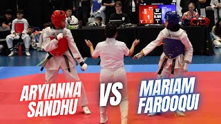 Taekwondo 2024 Korean Consul General Cup  Aryianna Sandhu vs Mariam Farooqui [upl. by Murial]