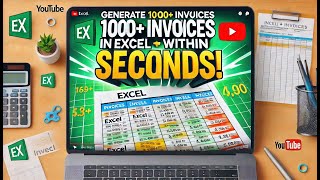 Generate 1000 Invoices in Seconds with Excel [upl. by Leirrad]