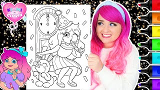 Coloring Kimmi The Clown Calendar Coloring Book NEW YEARS EVE Coloring Page  Ohuhu Art Markers [upl. by Engelbert]