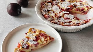 Easy Plum Dessert Plum Clafoutis Recipe [upl. by Zink209]