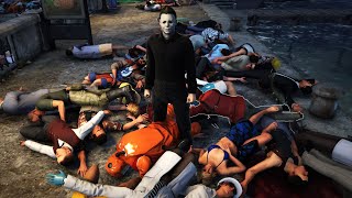 Hitman 3 Sapienza Michael Myers Cleaver Massacre All NPCs Follow Mod [upl. by Choong]