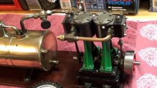 Stuart D10 live steam boat engine setup [upl. by Lugo]