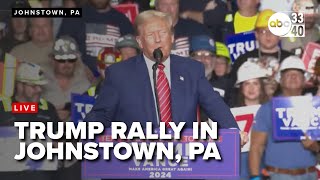 LIVE Donald Trump hosts rally in Johnstown PA [upl. by Darleen383]