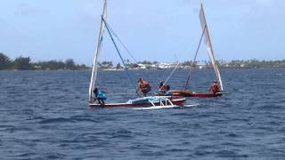 Tacking in a Marshallese Sailing Canoe [upl. by Bolten]