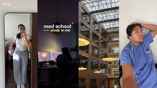 STUDY VLOG  first med school exam of year 3 🌱 [upl. by Ailemrac]