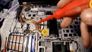 Lenovo T410 Thinkpad fan cleaning and internals [upl. by Yengac503]