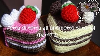 dolcetti alluncinetto tutorial fetta di torta parte 1 [upl. by Rednaxela241]