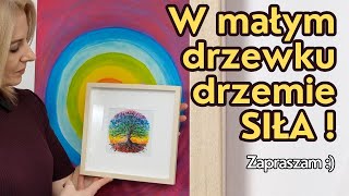 Drzewko MOCY  uroczy mały obrazek  akryl na płótnie 🎨🎨🎨 MegiArt [upl. by Scandura359]