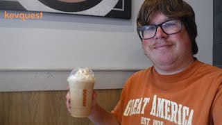 Dunkin Vanilla Frosted Donut Iced signature latte review [upl. by Aij538]