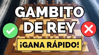 5 JAQUE MATES más RÁPIDOS en el Gambito De Rey✅ Fácil [upl. by Eckblad]