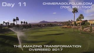 Overseeding Timelapse Hole 10 at Chimera Golf Club  2017 [upl. by Ayocat]