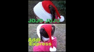 How to make Headband Santa Hat KNITTING MACHINE [upl. by Clementia144]