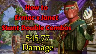 How To Ermac and Janet Stunt Double Combos [upl. by Nyahs259]