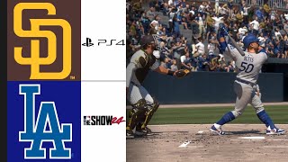 SAN DIEGO PADRES  LOS ANGELES DODGERS  MLB THE SHOW 24 [upl. by Nylsej]