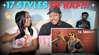 Quadeca quot17 Styles of Rapping Post Malone Gunna Sheck Wes JIDquot REACTION [upl. by Bokaj]