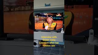 Jake Paul audience and interview 1000m win of Jutta Leerdam jakepaul juttaleerdam rubenreacts [upl. by Sinnylg591]