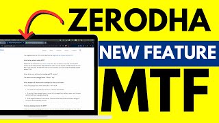 How To MTF Trading In Zerodha  NEW FEATURE  Charges Pledging Delivery [upl. by Renat936]