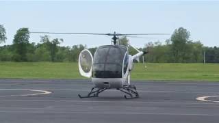 Schweizer 300CBi Engine StartUp amp Departure at Princeton Airport 39N [upl. by Arramas]