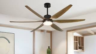 WSFPZ3212B  66 Inch Ceiling Fan with Remote and LED Light  Introduction Product highlights [upl. by Ahsienat467]