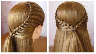 Coiffure avec tresse ♡ Coiffure pour tous les jours pour lecolecollegetravail ♡ facile à faire [upl. by Zeiger661]