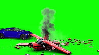 plane crash and car crash green screen video  plane and car accident  green screen video [upl. by Onitsoga479]