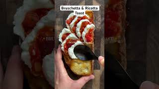 Bruschetta amp Ricotta Toast shorts shortvideo viralvideo viralshorts food cooking food cheese [upl. by Anniala282]