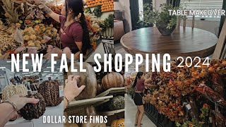 NEW FALL DECOR SHOPPING  FALL DECOR 2024  DIY Table makeover [upl. by Anhej677]