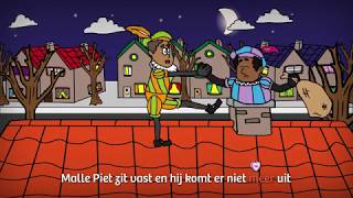 Zwarte piet zit vast in de schoorsteen  Sinterklaasliedjes met tekst [upl. by Armington597]