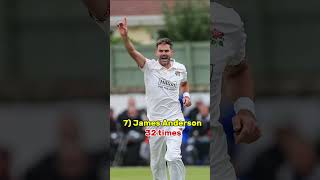 Top 10 Most Five Wickets in Career in Test Cricket 🏏shorts ytshorts trending viralvideo top10 [upl. by Eimrots861]