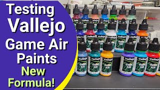 Testing Vallejo Game Air Paints  All New Formula [upl. by Brandise]