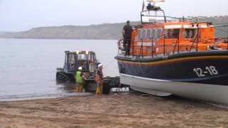 How to get a Lifeboat out of the sea  RNLI Scarborough [upl. by Mulvihill]