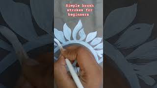 Simple brush strokes for beginners ❣️trending shortsfeed youtubeshorts ytshorts wallpainting [upl. by Natascha]