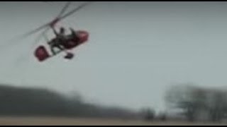 Bizarre Autogyro Crash  Will The Pilot Survive [upl. by Nauwaj]