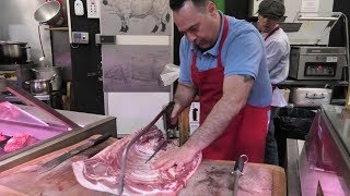 Great Meat Cutting Skills London Butchers on the Street Markets Street Food [upl. by Schreib]