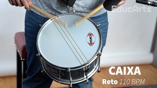 Caixa reto 110 bpm  Brazilian samba bateria demonstration video [upl. by Anitsyrk]