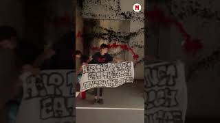 Un grupo de activistas han vandalizado la casa de Messi en Ibiza shorts MARCA [upl. by Anirehtak]