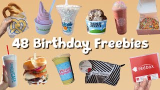 48 Birthday FREEBIES 2023 [upl. by Esorbma]