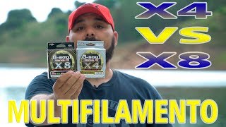 Teste de Arremesso Linha Multifilamento X4 VS X8 Confira [upl. by Adnuhsor]