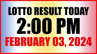 Lotto Result Today 2pm February 3 2024 Swertres Ez2 Pcso [upl. by Eisdnyl]