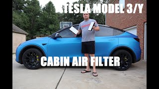 Tesla Model 3 Model Y Cabin Air Filter Change How To TUTORIAL [upl. by Pascoe]