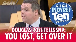 You lost get over it amp let us all move on  Douglas Ross slams SNP Independence obsession [upl. by Aloin250]