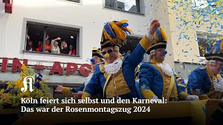 Köln feiert sich selbst und den Karneval Das war der Rosenmontagszug 2024 [upl. by Llennej]