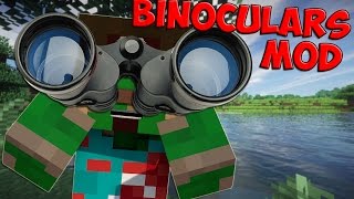 Minecraft Mods Binoculars Mod  ZOOM IN NIGHTVISION and WAYPOINTS Minecraft Mod Showcase [upl. by Ainahs]