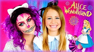 Alice in Wonderland Makeup Alice and Cheshire Cat Makeup Tutorial [upl. by Samohtnhoj]