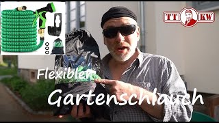 Flexibler Latex Gartenschlauch 34 Zoll mit Vollmessingarmaturen 9 Modi Wassersprühpistole Test [upl. by Doraj]