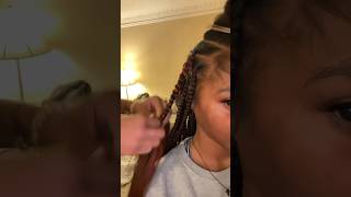 MediumLarge Knotless Box Braids knotlessbraids redbraids protectivestyles protectivehairstyles [upl. by Obelia]