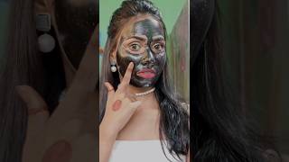 OMG CHARCOAL Peel off mask as makeup remover 😱 l Shocking result 😮 shorts hackyoutubeshorts [upl. by Ahsitruc]