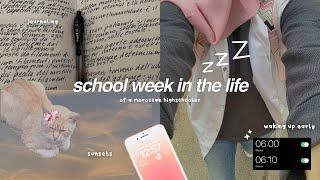 MOROCCAN SCHOOL VLOG 🎀⭒˚ waking up at 6am math homework sunsets running [upl. by Allene]